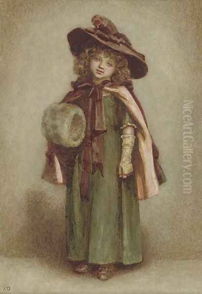 Dressed-up Oil Painting by Kate Greenaway