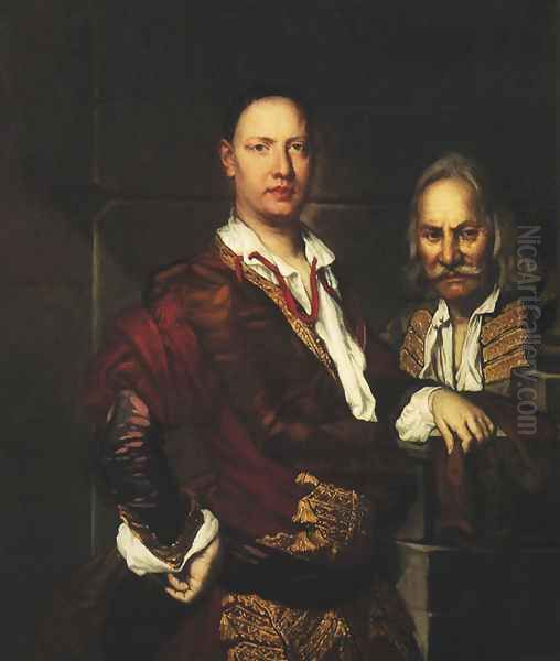 Portrait of Giovanni Secco Suardo and his Servant Oil Painting by Fra Galgario