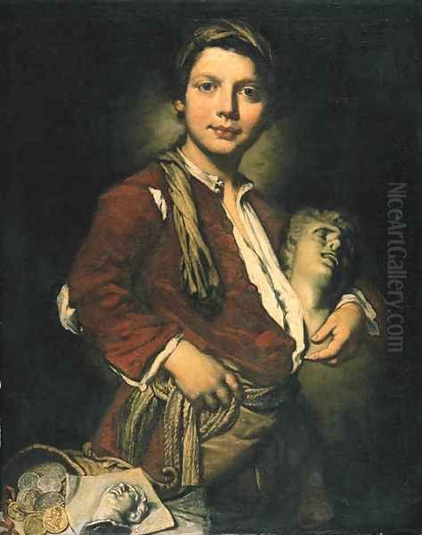 Portrait of a young sculptor Oil Painting by Fra Galgario