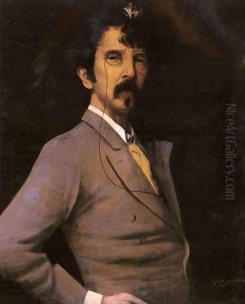 Portrait Of James Abbott McNeill Whistler Oil Painting by Walter Greaves