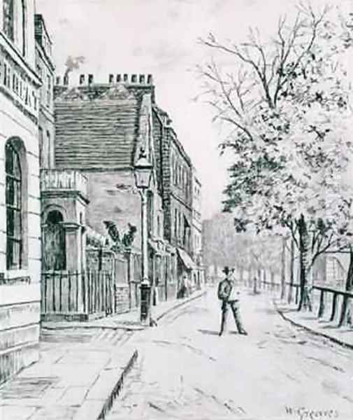 Eight Bells and Cheyne Walk Chelsea Oil Painting by Walter Greaves