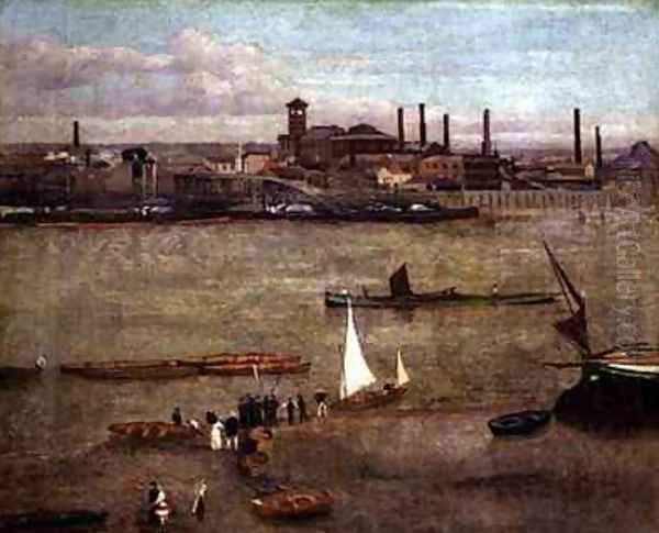 The Plumbago Factory Battersea Oil Painting by Walter Greaves