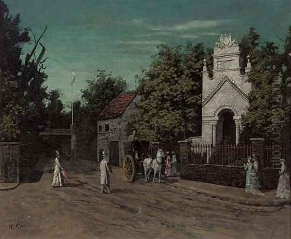 The entrance to Cremorne Gardens, Chelsea Oil Painting by Walter Greaves