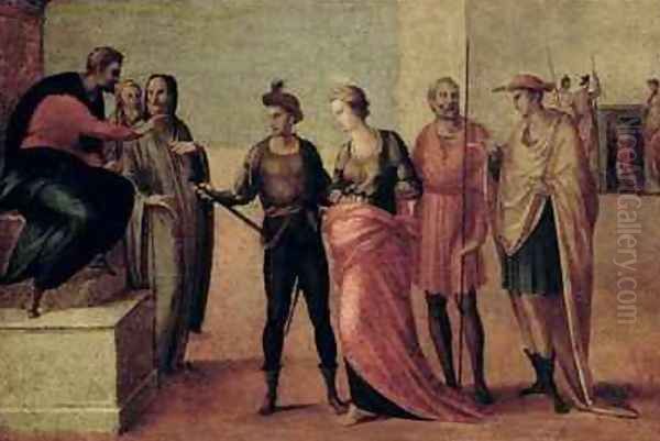 The Sentencing of St Lucy Oil Painting by Francesco Granacci