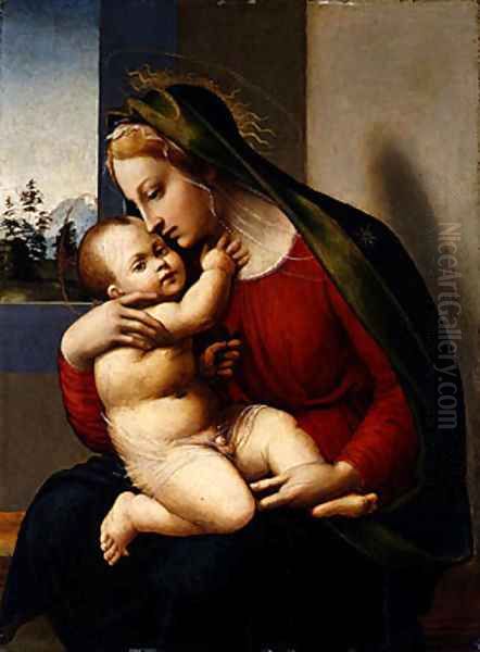 Madonna and Child ca 1520 Oil Painting by Francesco Granacci