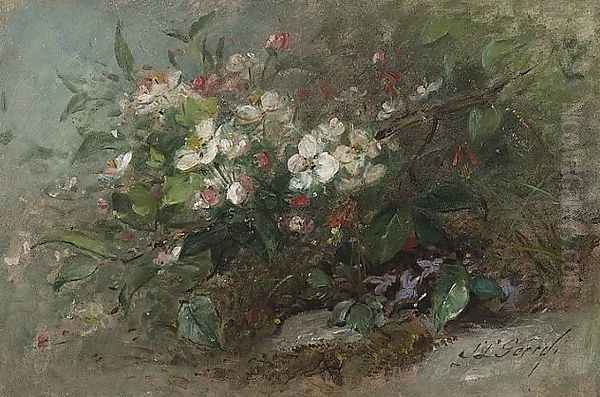 Apple Blossoms Oil Painting by Samuel Lancaster Gerry