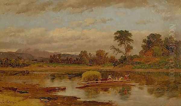 Crossing the Lake Oil Painting by Samuel Lancaster Gerry