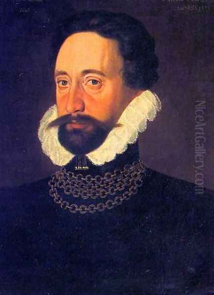 Portrait of Sir Thomas Kytson 1573 Oil Painting by George Gower