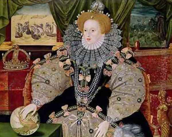 Elizabeth I Armada Portrait Oil Painting by George Gower