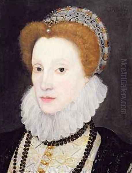 Portrait of a Woman said to be Elizabeth I Oil Painting by George Gower