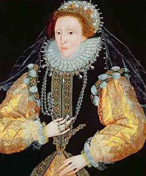 Portrait of Queen Elizabeth I The Drewe Portrait Oil Painting by George Gower