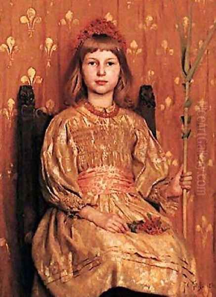 My Crown and Sceptre Oil Painting by Thomas Cooper Gotch