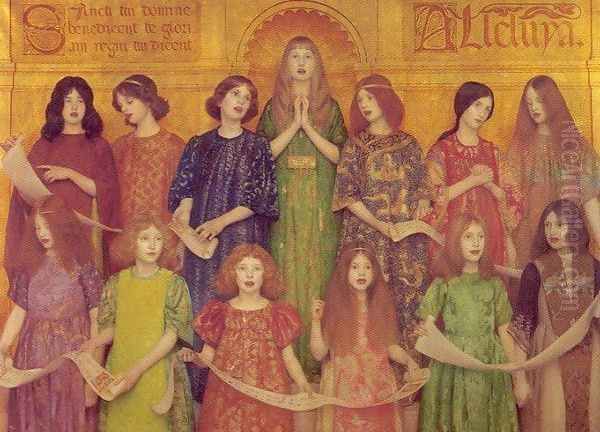 Alleluia 1896 Oil Painting by Thomas Cooper Gotch