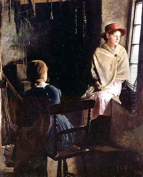 A Cottage Interior, Newlyn Oil Painting by Thomas Cooper Gotch