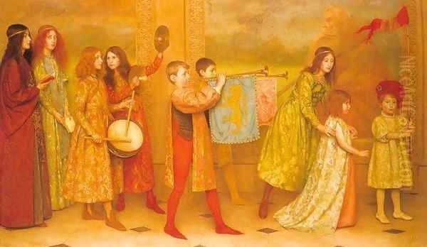 A Pageant of Childhood Oil Painting by Thomas Cooper Gotch