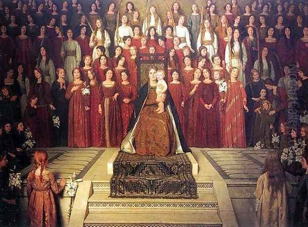 The Mother Enthroned Oil Painting by Thomas Cooper Gotch