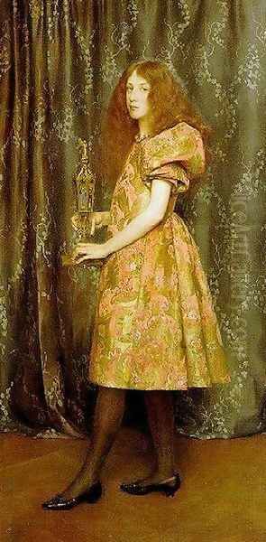 Heir to All the Ages Oil Painting by Thomas Cooper Gotch