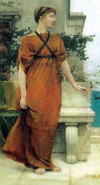 On the Palace Terrace Oil Painting by Thomas Cooper Gotch