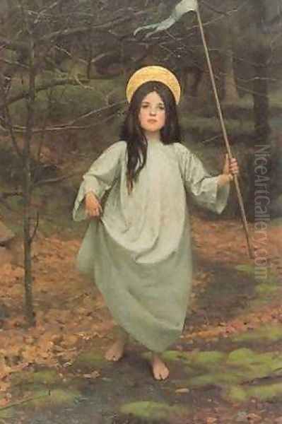 The Flag Oil Painting by Thomas Cooper Gotch