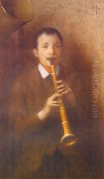 The Clarinet Player Oil Painting by Thomas Cooper Gotch