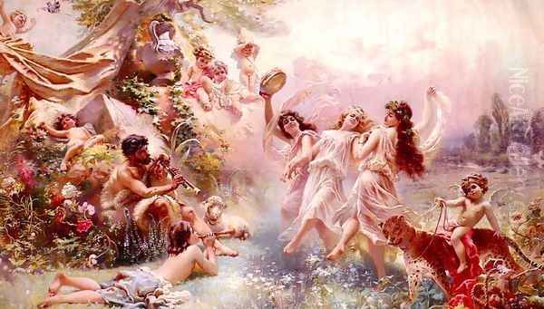 Bacchanale Oil Painting by Paul Jean Gervais