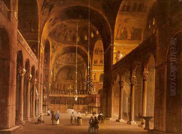 Piazza San Marco Oil Painting by Carlo Grubacs