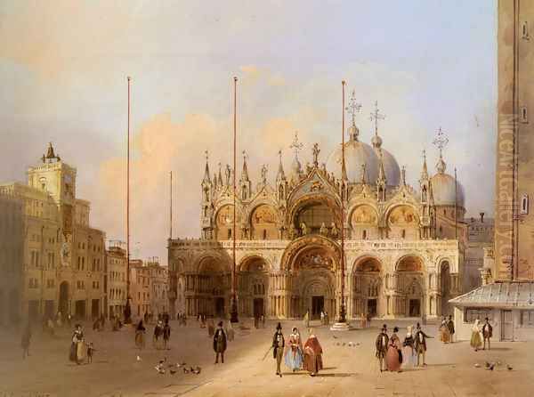 Basilica Di San Marco Oil Painting by Carlo Grubacs