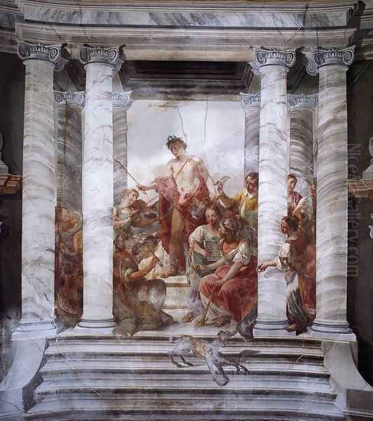 Apollo Conducting a Choir of Maidens 1776 Oil Painting by Jacopo Guarana