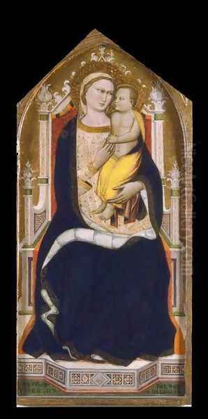 Virgin and Child Enthroned 1404 Oil Painting by Niccolo di Pietro Gerini