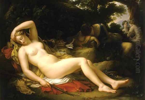 Diana and Her Nymphs Oil Painting by Etienne-Barthelemy Garnier