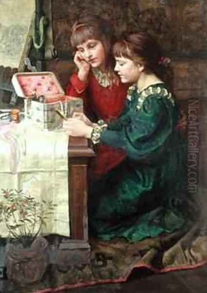 The Sewing Box 2 Oil Painting by Mary L. Gow