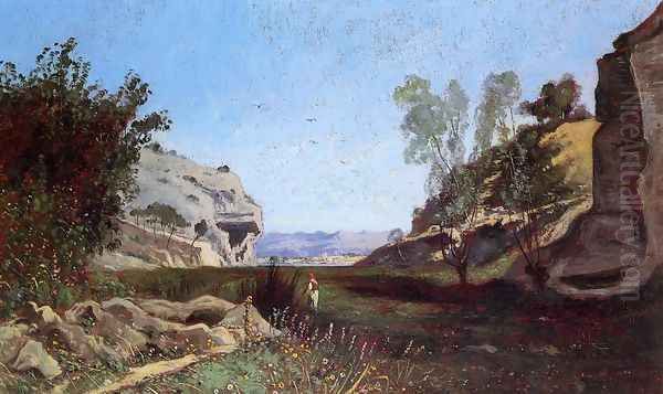 Chinchin Valley at Ile-sur-Sorgue, Vacluse Oil Painting by Paul-Camille Guigou