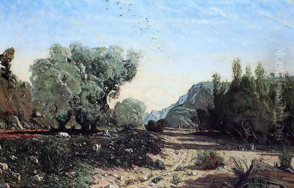 Olive Trees Oil Painting by Paul-Camille Guigou