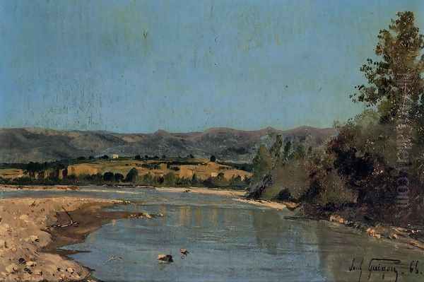 The Banks of the Durance at Puivert Oil Painting by Paul-Camille Guigou