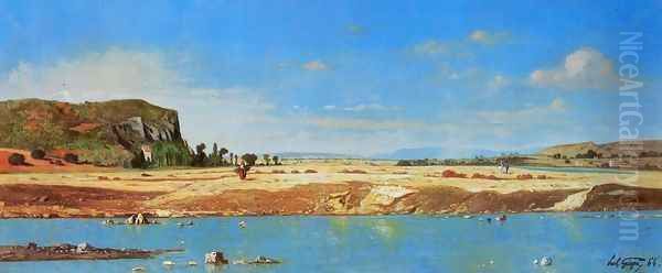 The Banks of the Durance Oil Painting by Paul-Camille Guigou