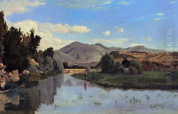 The Aiguebrun River at Lourmarin Oil Painting by Paul-Camille Guigou