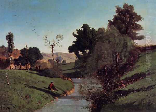 The Banks of the Aiguebrun Oil Painting by Paul-Camille Guigou