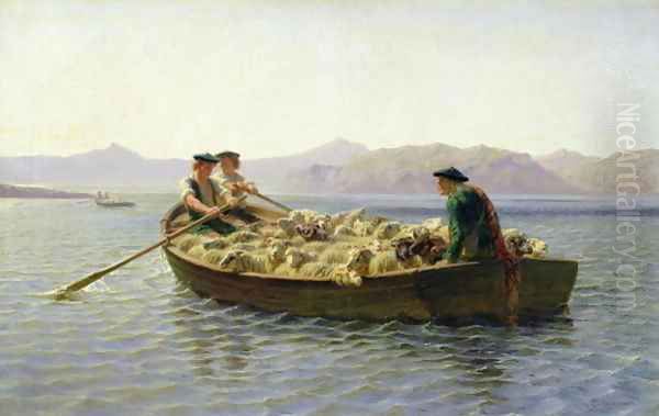 Rowing Boat 1863 Oil Painting by Paul-Camille Guigou