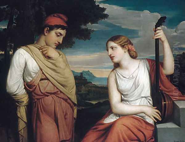 The Greek Lovers Oil Painting by Henry Peters Gray