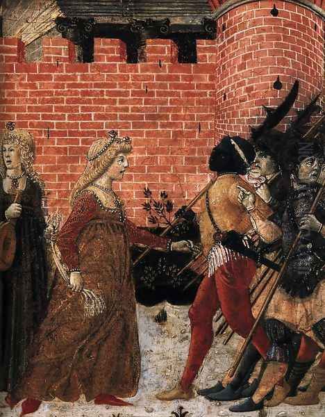 The Meeting of Jephthah and his Daughter (detail) c. 1470 Oil Painting by Benvenuto Di Giovanni Guasta