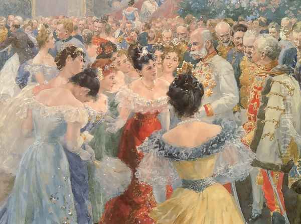 The State Ball Oil Painting by Wilhelm Gause