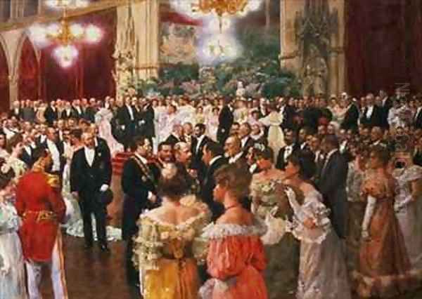 The Viennese Ball Oil Painting by Wilhelm Gause