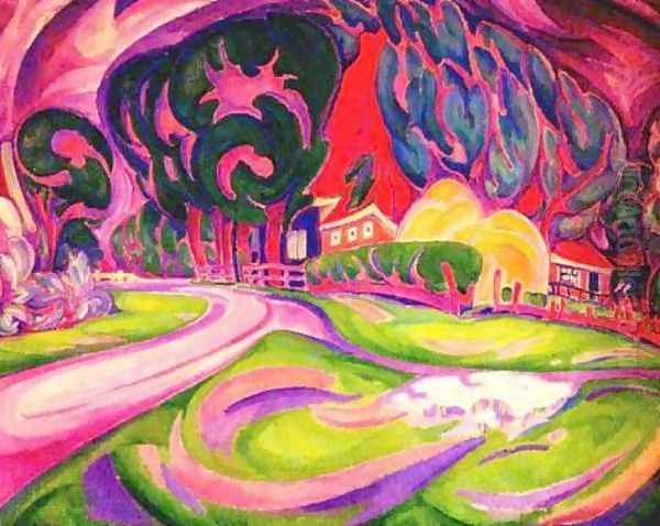 Country Road, Bergen Oil Painting by Leo Gestel