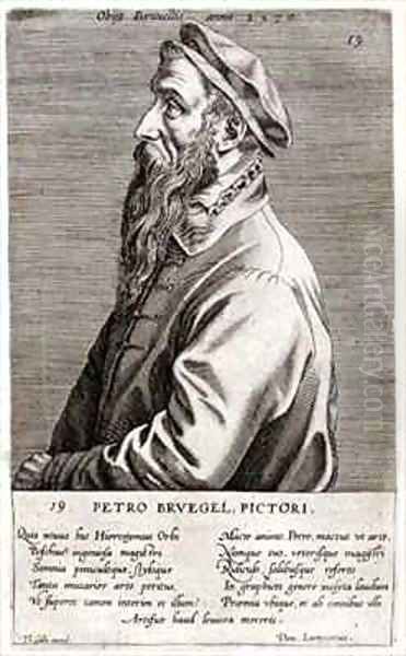 Portrait of Pieter Brueghel the Elder Oil Painting by Theodor Galle