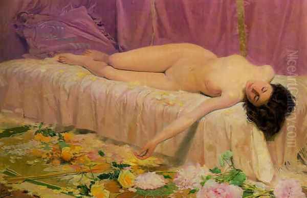 Flor deshecha Oil Painting by Antonio Fillol Granell