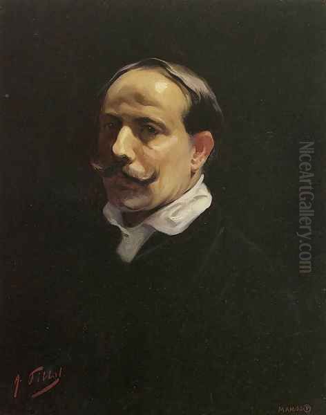 Autorretrato Oil Painting by Antonio Fillol Granell