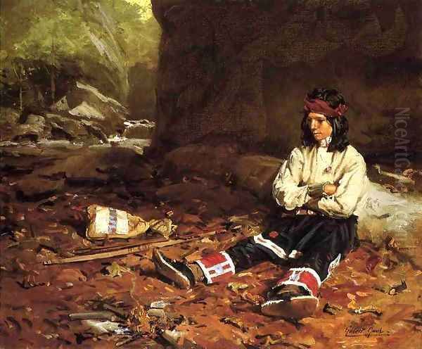 The Young Hunter Oil Painting by Gilbert Gaul