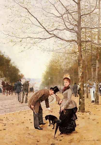 Sunday in the Park Oil Painting by Francois Gaillard