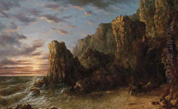 View of Cape Woolamai Oil Painting by Eugene von Guerard