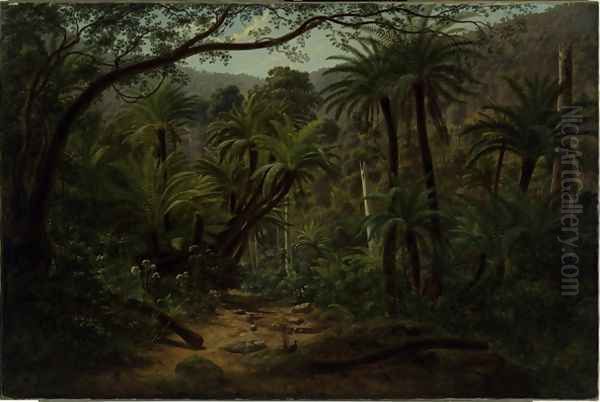 Ferntree Gully in the Dandenong Ranges 2 Oil Painting by Eugene von Guerard